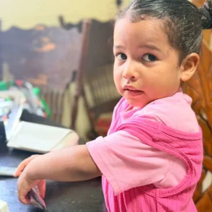 Little girl coloring