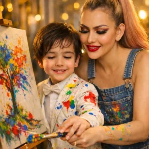 NYX and Eros painting